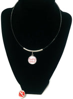 SCUBA Instructor Diver Flag & Bubble Addict 15" Necklace with 2 18MM - 20MM Snap Jewelry Charm8