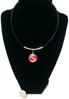 SCUBA Instructor Diver Flag & Bubble Addict 15" Necklace with 2 18MM - 20MM Snap Jewelry Charm8