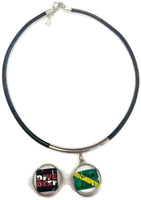 SCUBA Nitrox Diver Flag and DIVE DEEP 18" Necklace with 2 18MM - 20MM Snap Jewelry Charms