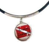 SCUBA Assistant Instructor Diver Flag & Bubble Addict 15" Necklace with 2 18MM - 20MM Snap Charms