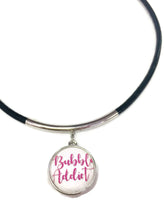 SCUBA Assistant Instructor Diver Flag & Bubble Addict 15" Necklace with 2 18MM - 20MM Snap Charms