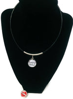 SCUBA Advanced Diver Flag and Bubble Addict 15" Necklace with 2 18MM - 20MM Snap Jewelry Charms