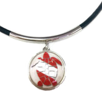SCUBA Assistant Instructor Diver Flag and Turtle 15" Necklace with 2 18MM - 20MM Snap Jewelry Charms