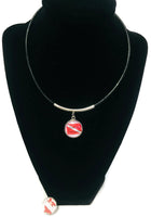 SCUBA Assistant Instructor Diver Flag and Turtle 15" Necklace with 2 18MM - 20MM Snap Jewelry Charms