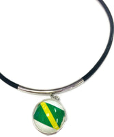 SCUBA Nitrox Diver Flag and Bubble Addict 15" Necklace with 2 18MM - 20MM Snap Jewelry Charms