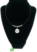SCUBA Nitrox Diver Flag and Bubble Addict 15" Necklace with 2 18MM - 20MM Snap Jewelry Charms