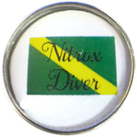 Nitrox Diver Scuba Diver Nitrox Flag 18MM - 20MM Fashion Snap Jewelry Snap Charm