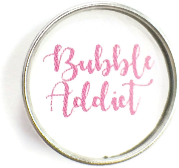 Scuba Diver Bubble Addict in Pink 18MM - 20MM Fashion Snap Jewelry Snap Charm