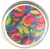 Colorful Collage of Tennis Balls Snap Charm 18MM - 20MM Snap Charm for Snap Jewelry