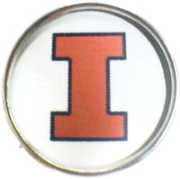 Illinois Fighting Illini College Logo Fashion Snap Jewelry University Snap Charm