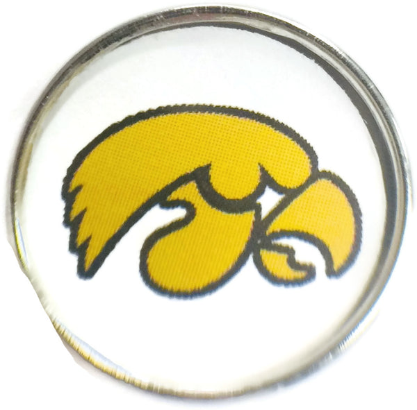 Iowa Hawkeyes College Logo Fashion Snap Jewelry University Snap Charm