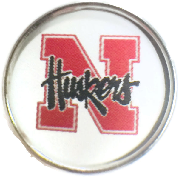 Nebraska Cornhuskers Huskers  College Logo Fashion Snap Jewelry University Snap Charm
