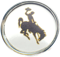 Wyoming Cowboys College Logo Fashion Snap Jewelry University Snap Charm