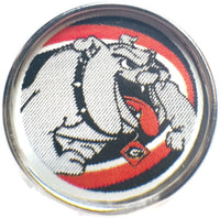 Georgia Bulldogs College Logo Fashion Snap Jewelry University Snap Charm