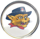Arizona Wildcats College Logo Fashion Snap Jewelry University Snap Charm