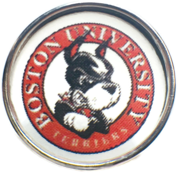 Boston University Terriers College Logo Fashion Snap Jewelry University Snap Charm