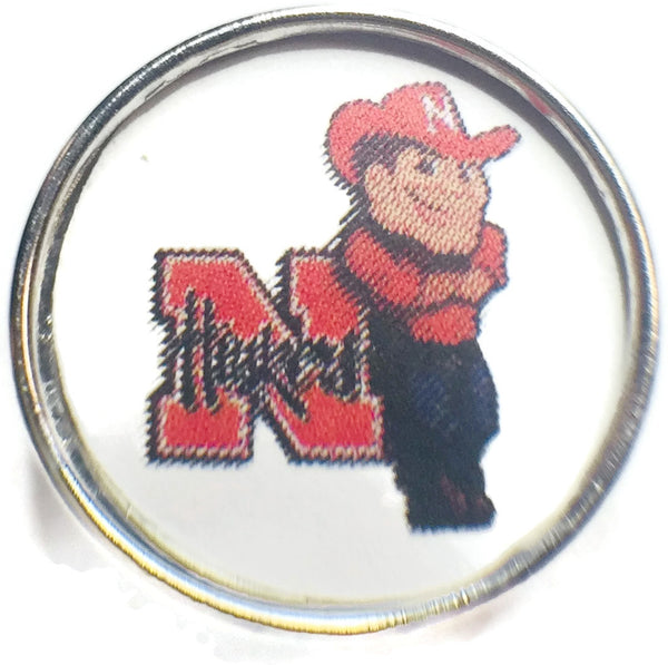 Nebraska Cornhuskers College Logo Fashion Snap Jewelry University Snap Charm