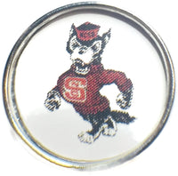 NC North Carolina State Wolfpack College Logo Fashion Snap Jewelry University Snap Charm