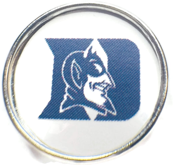 Duke Blue Devil College Logo Fashion Snap Jewelry University Snap Charm