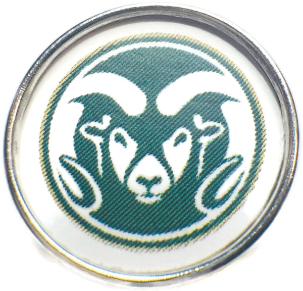 Colorado State Rams College Logo Fashion Snap Jewelry University Snap Charm
