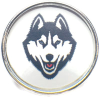 UCONN Connecticut Huskies College Logo Fashion Snap Jewelry University Snap Charm