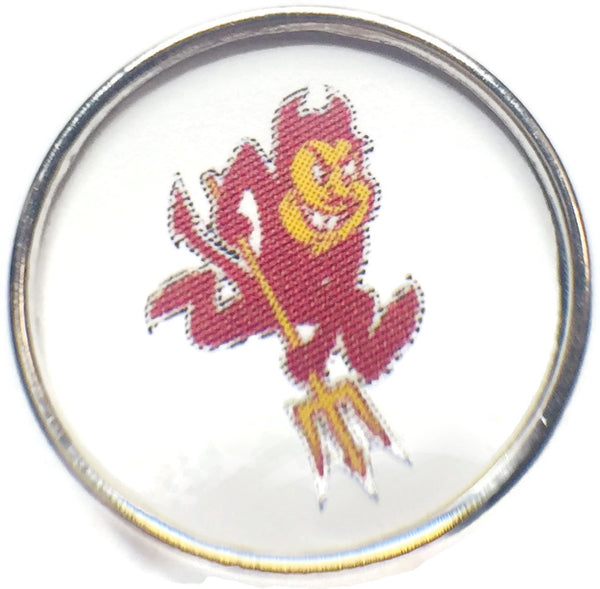 Arizona State University Sun Devils College Logo Fashion Snap Jewelry University Snap Charm