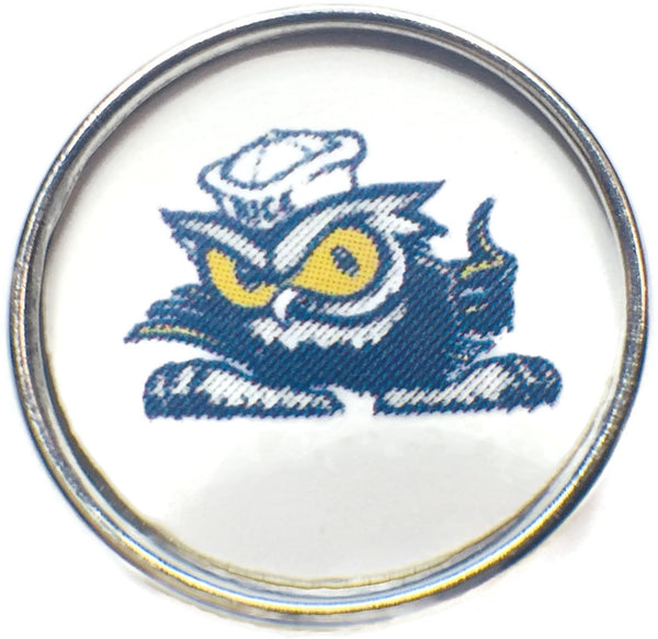Rice University Rice Owls College Logo Fashion Snap Jewelry University Snap Charm