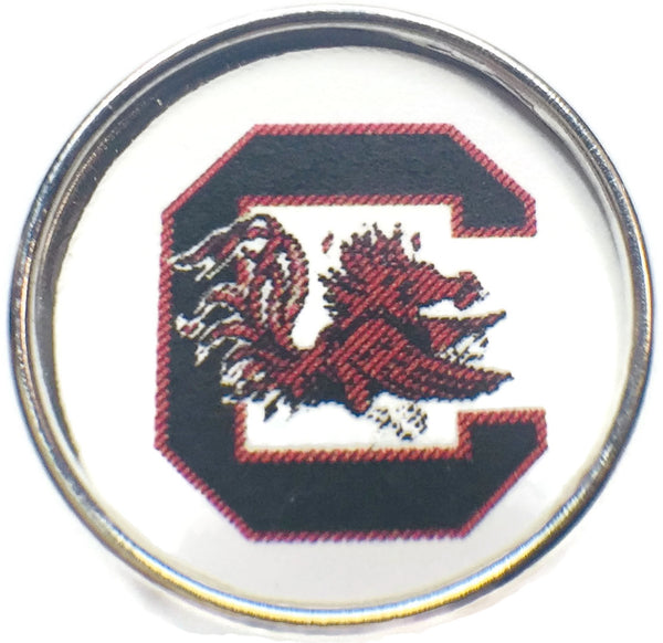 South Carolina Gamecocks College Logo Fashion Snap Jewelry University Snap Charm