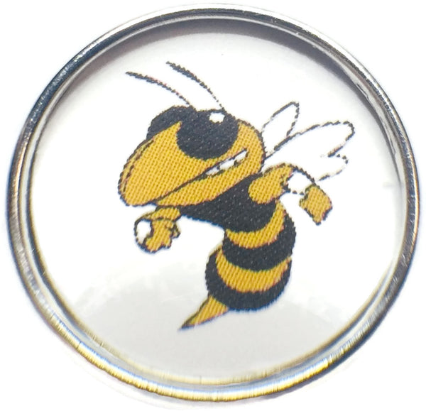 Georgia Tech Yellow Jackets Buzz College Logo Fashion Snap Jewelry University Snap Charm