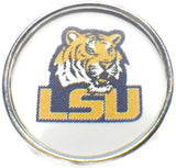 LSU Louisiana State University Tigers College Logo Fashion Snap Jewelry University Snap Charm