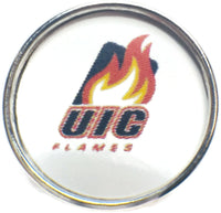 University of Illinois Chicago Flames College Logo Fashion Snap Jewelry University Snap Charm