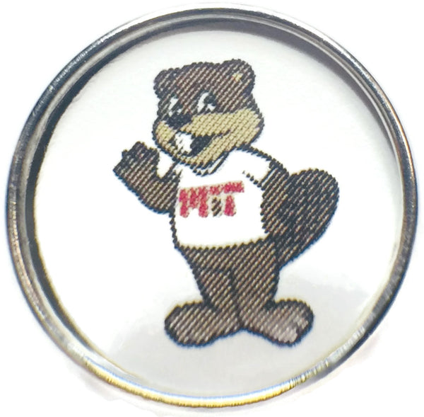 MIT Mass Institute of Technology Beaver College Logo Fashion Snap Jewelry University Snap Charm