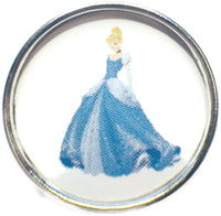 Disney Cinderella 18MM - 20MM Fashion Snap Jewelry Snap Charm