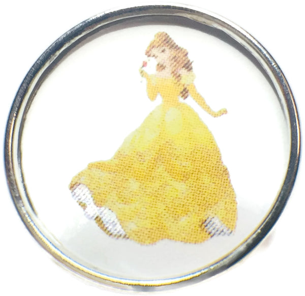 Disney Belle From Beauty And The Beast 18MM - 20MM Fashion Snap Jewelry Snap Charm