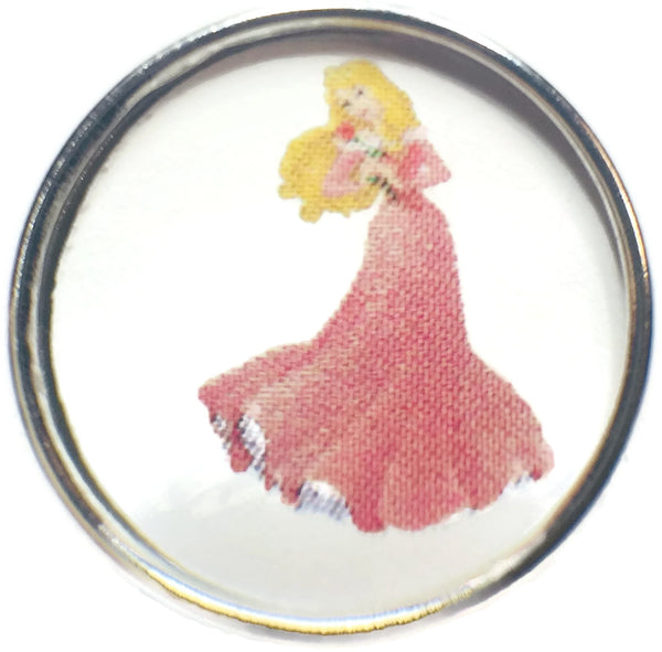 Disney Aurora From Sleeping Beauty 18MM - 20MM Fashion Snap Jewelry Snap Charm