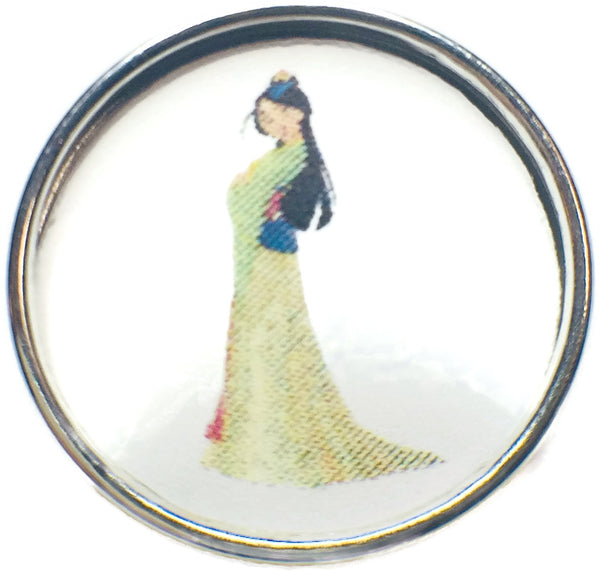 Disney Mulan 18MM - 20MM Fashion Snap Jewelry Snap Charm