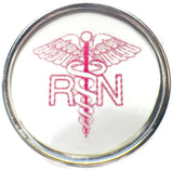 Registered Nurse RN on Medical Emblem 18MM - 20MM Fashion Snap Jewelry Snap Charm