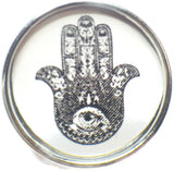 Namaste Hinduism Hamsa and Evil Eye Symbol 18MM - 20MM Fashion Snap Jewelry Snap Charm