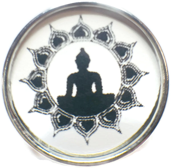 Namaste Buddha Logo 18MM - 20MM Fashion Snap Jewelry Snap Charm