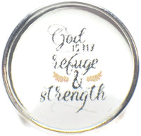 God Is My Refuge and Strength 18MM - 20MM Fashion Snap Jewelry Snap Charm