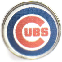 MLB Chicago Cubs Logo Red Leather Bracelet  With Bonus Extra 18MM - 20MM Charm For Baseball Fans