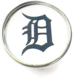 MLB Baseball Logo Detroit Tigers 18MM - 20MM Fashion Snap Jewelry Snap Charm