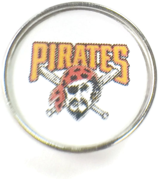 MLB Baseball Logo Pittsburgh Pirates 18MM - 20MM Fashion Snap Jewelry Snap Charm