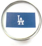 MLB Baseball Logo Los Angeles Dodgers 18MM - 20MM Fashion Snap Jewelry Snap Charm