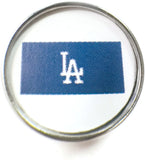 MLB Baseball Logo Los Angeles Dodgers 18MM - 20MM Fashion Snap Jewelry Snap Charm