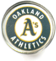 MLB Baseball Logo Oakland A's Athletics 18MM - 20MM Fashion Snap Jewelry Snap Charm