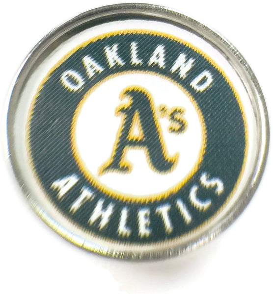 MLB Baseball Logo Oakland A's Athletics 18MM - 20MM Fashion Snap Jewelry Snap Charm