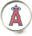 MLB Baseball Logo Los Angeles Angels 18MM - 20MM Fashion Snap Jewelry Snap Charm