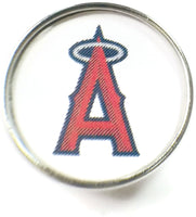 MLB Baseball Logo Los Angeles Angels 18MM - 20MM Fashion Snap Jewelry Snap Charm