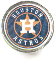 MLB Baseball Logo Houston Astros 18MM - 20MM Fashion Snap Jewelry Snap Charm